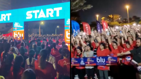 נשים ב איראן באי קיש רצות ב מרתון ללא חיג'אב