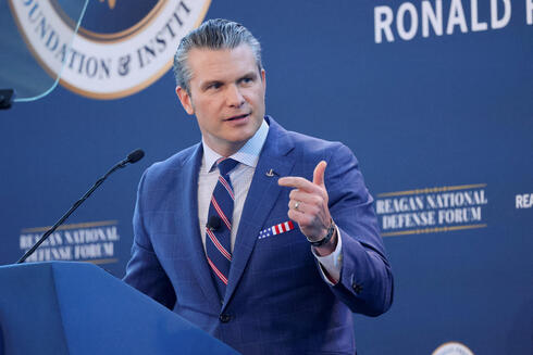 US Secretary of Defense Pete Hegseth speaks during the Reagan National Defense Forum at the Ronald Reagan Presidential Library in Simi Valley, California 