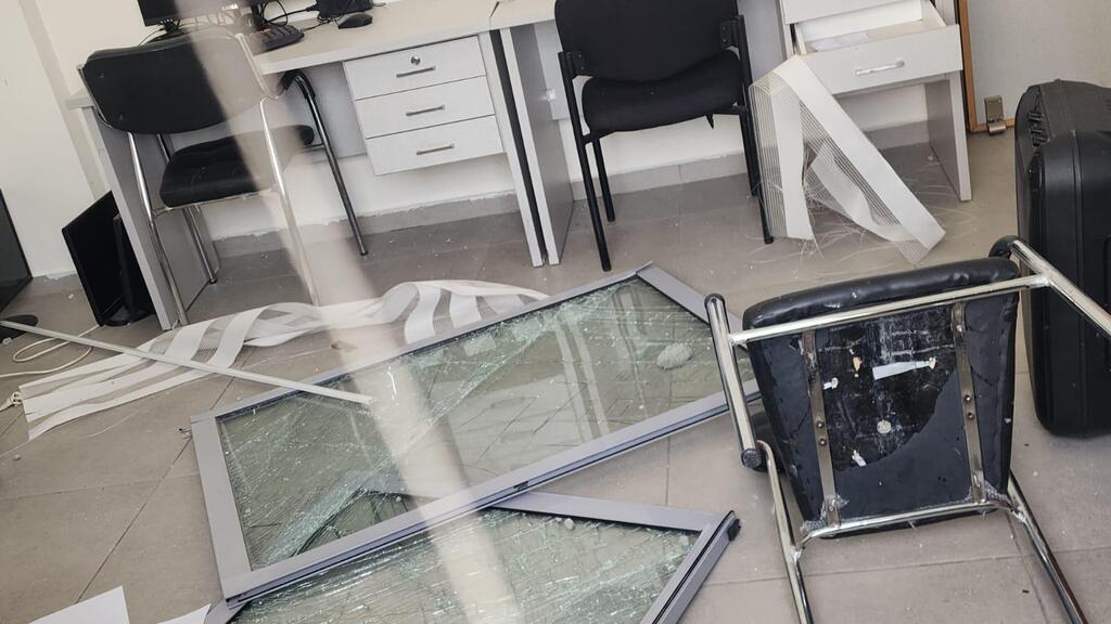 The destruction at Al-Hekma School in Tamra (Photo: PR) ההרס בבית הספר אלחכמה בטמרה