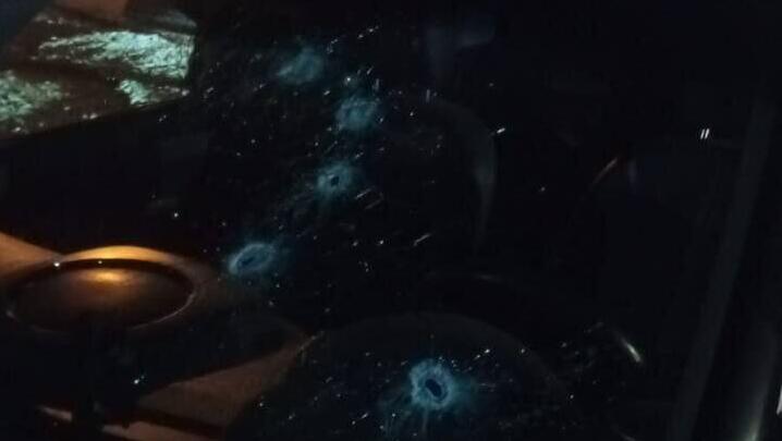 הרכב שנורה על ידי צה"ל בעיירה עזון שבאזור קלקיליה 