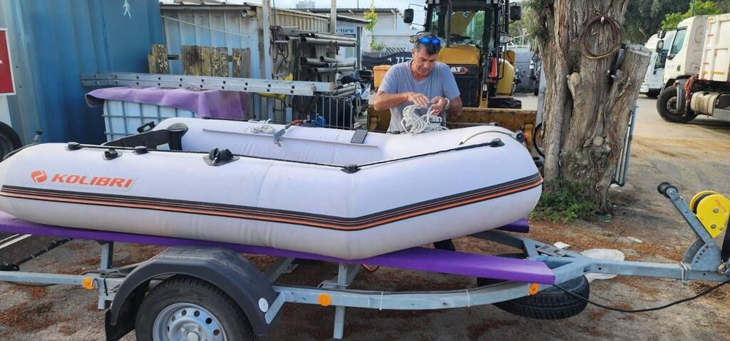 Herzliya’s municipal boats are ready (Photo: Herzliya Municipality) הרצליה: הסירות העירוניות של יחידות החילוץ וההצלה בכוננות לקראת הסופה ביירון