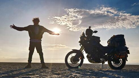 אור עוזרי והאופנוע. 30 אלף קילומטר של רכיבה