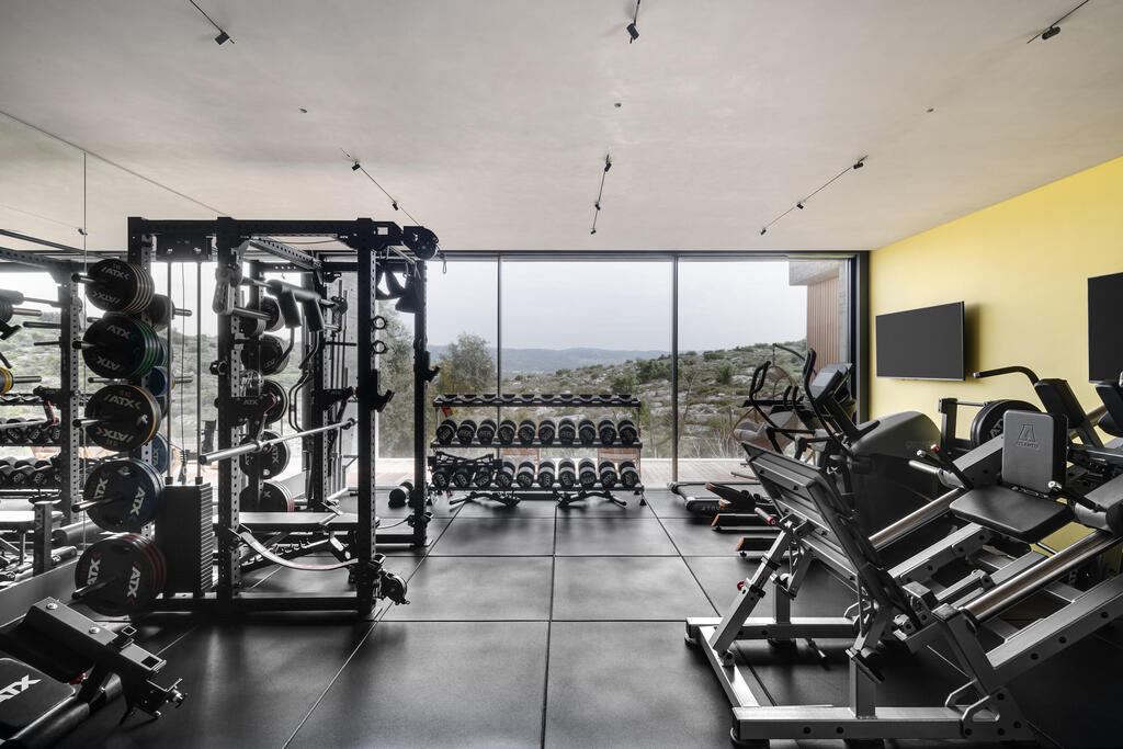 Commercial-size gyms (Photo: Oded Smadar) עיצוב ותכנון: דן והילה ישראלביץ