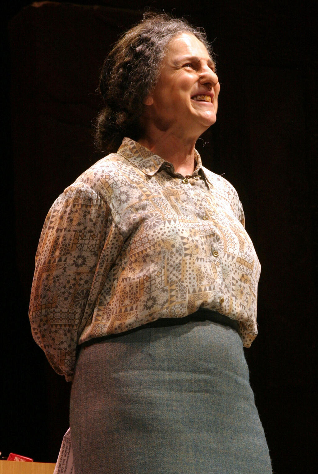 Tovah Feldshuh as Golda Meir (Photo: Bruce Glikas/FilmMagic) Tovah Feldshuh as Golda Meir at curtain call during the opening night of “Golda’s Balcony” on Broadway at The Helen Hayes Theater in New York