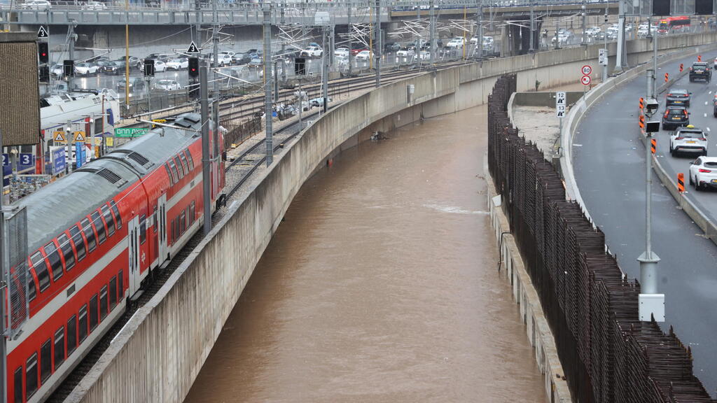 נחל הירקון מתמלא לאחר הגשמים