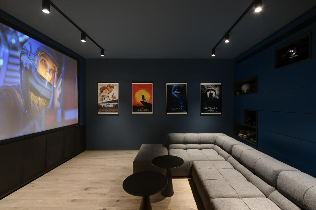 Home theater (Photo: Oded Smadar) עיצוב ותכנון: דן והילה ישראלביץ