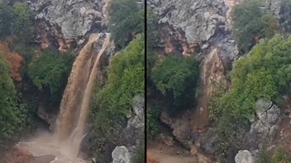 מפל סער החל לזרום בעוצמה