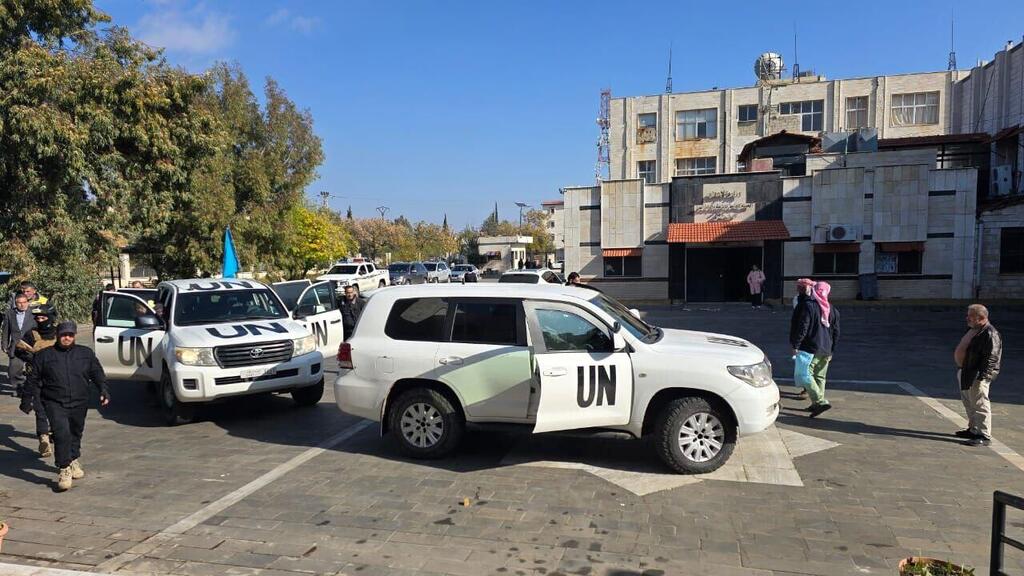 United Nations investigation team arrives in Quneitra to document alleged property damage and civil rights violations attributed to the IDF ועדת חקירה של האו"ם הגיעה למחוז קוניטרה