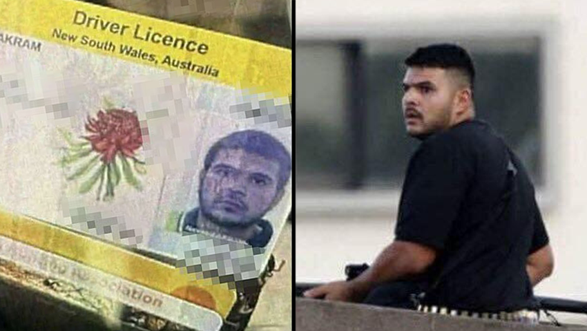 Террорист Навид Акрам и его водительское удостоверение אוסטרליה פיגוע סידני מחבל נאביד אכרם