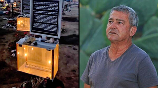 עשרות חנוכיות דולקות במתחם ההנצחה  של הנובה