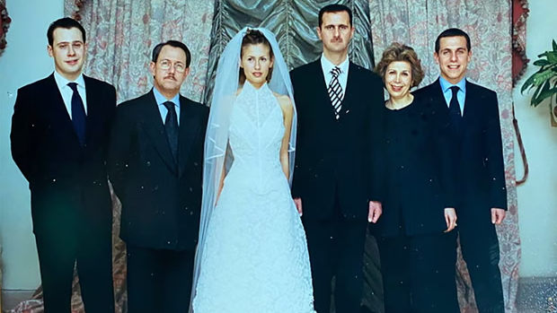 Bashar and Asma at their wedding day בשאר ואסמה אסד ביום חתונתם