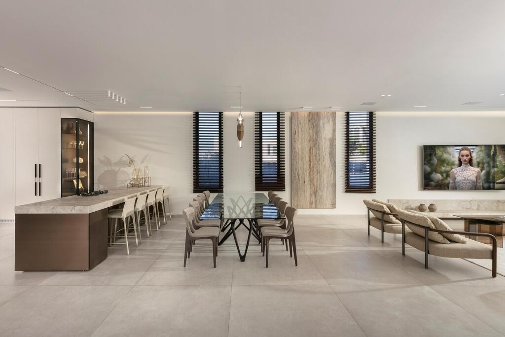 All the furniture, textiles, lighting fixtures and accessories were purchased at Pietro Hecht (Photo: Elad Gonen) בית פרטי ליד חוף אשקלון, תכנון: מור זוארץ אדריכלות ועיצוב פנים