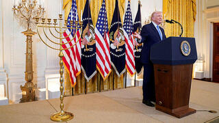 נשיא ארצות הברית דונלד טראמפ חנוכה הבית הלבן