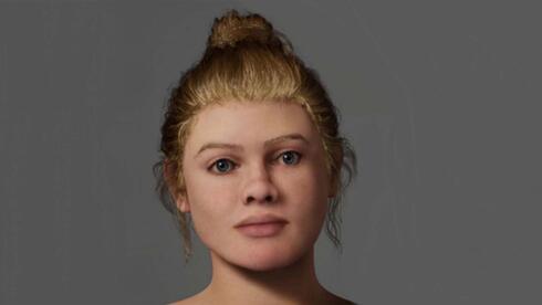 תמונה דיגיטלית שנוצרה מסריקה תלת-ממדית של גולגולתה של "אשת ראש החוף"