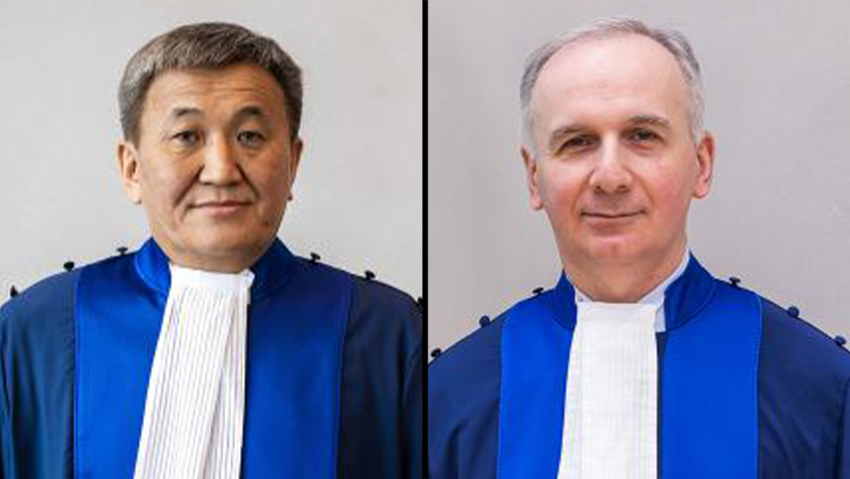 Erdenebalsuren Damdin and Gocha Lordkipanidze (Photo: ICC) גוצ'ה לורדקיפנידזה וארדנבלסורן דמדין