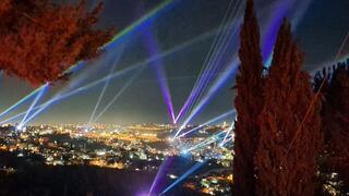 Лазерное шоу в небе Иерусалима 