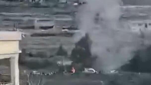 תיעוד מתקיפת הרכב בלבנון