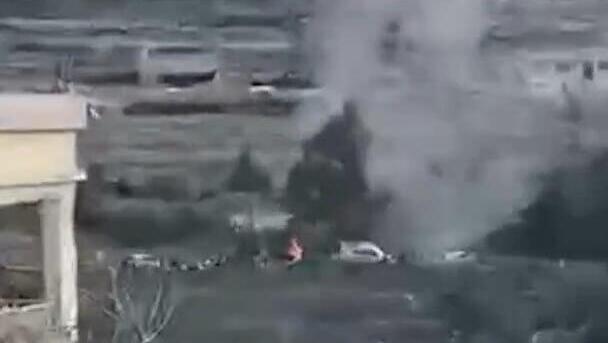 תיעוד מתקיפת הרכב בלבנון