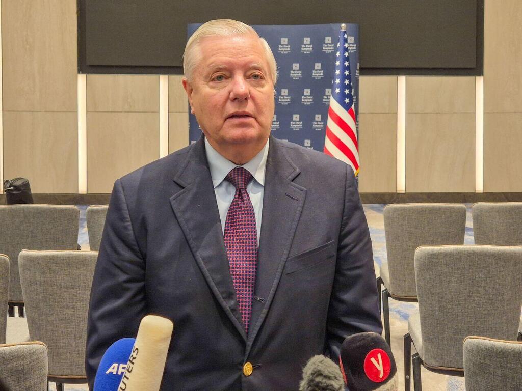 Sen. Lindsey Graham (Photo: Ido Erez) הצהרה של הסנאטור לינדזי גרהאם בזמן ביקורו בישראל