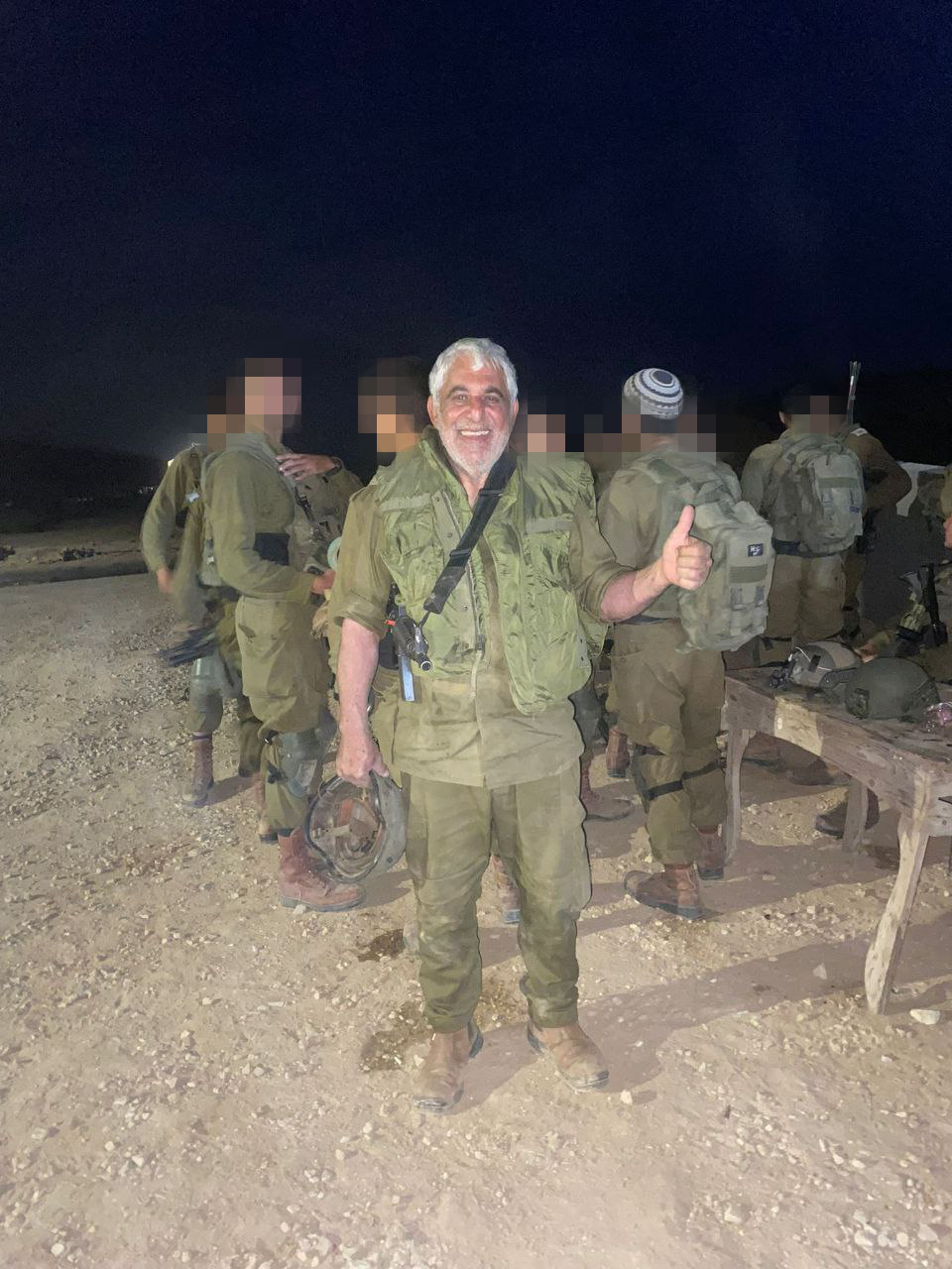 Hertzel Rahamim in uniform during reserve duty (Photo: Courtesy) הרצל רחמים על מדים במילואים