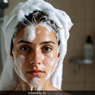 פרסומת לשמפו עם הכיתוב "נוצרה באמצעות AI" (אילוסטרציה)