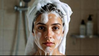 פרסומת לשמפו עם הכיתוב "נוצרה באמצעות AI" (אילוסטרציה)