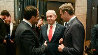 נתניהו עם ראש ממשלת יוון ונשיא קפריסין