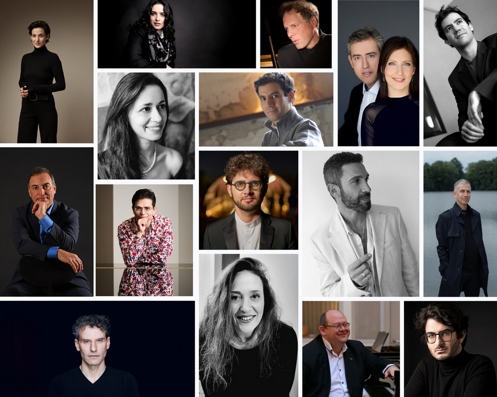 16 израильских пианистов и художественные руководители концерта 