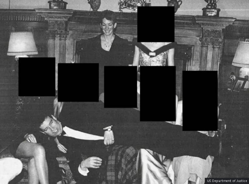 אנדרו, הקטינות וגיליין מקסוול (צילום: אינטרנט) אנדרו תיקי אפשטיין