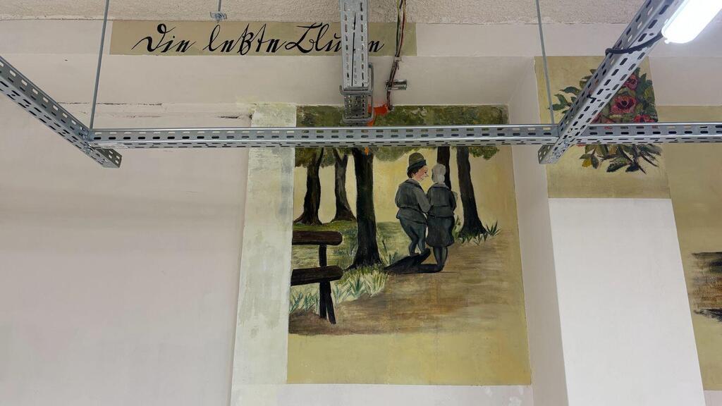 ציור שנחשף במרתף בית המשפט