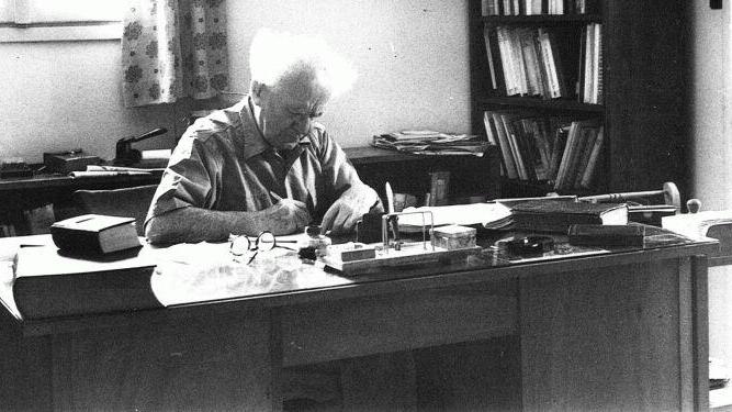 דוד בן גוריון בשדה בוקר, 1959