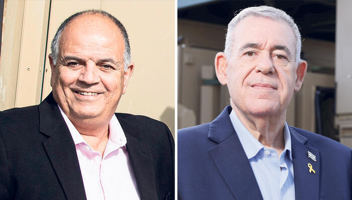 Rafael CEO Yoav Turgeman, Israel Aerospace Industries CEO Boaz Levy (Photo: Gil Nechushtan, Orel Cohen) Rafael CEO Yoav Turgeman, Israel Aerospace Industries CEO Boaz Levy