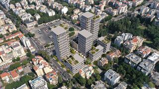 הדמיית מיזם פינוי בינוי במתחם התפוז בכפר סבא