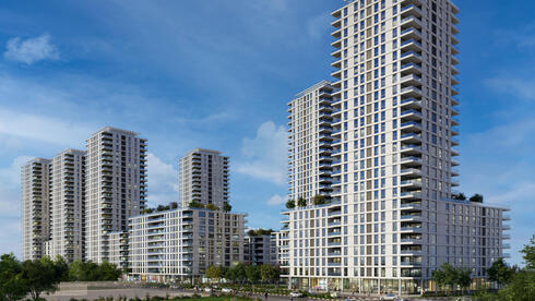 הדמיית פרויקט השכרה ארוכת טווח בתל השומר