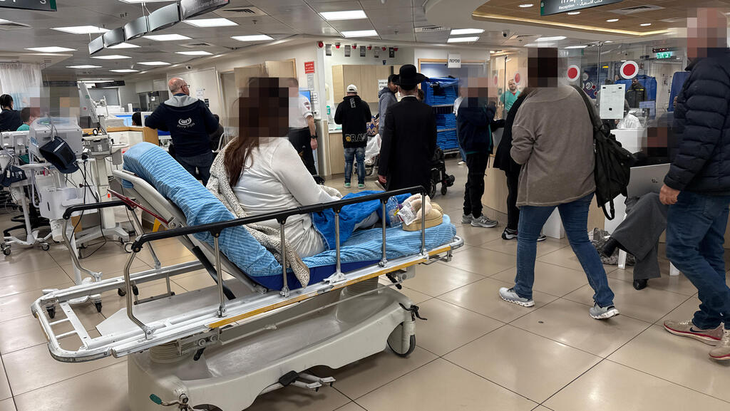 עומס ניכר בחדר המיון בשיבא בעונת מחלות החורף