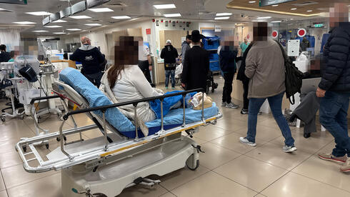 עומס ניכר בחדר המיון בשיבא בעונת מחלות החורף