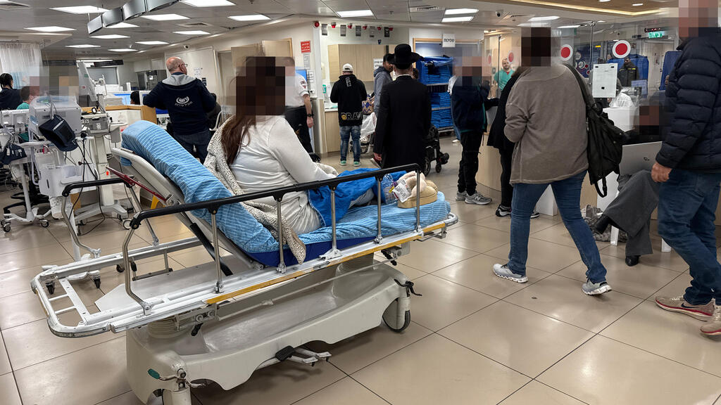 עומס ניכר בחדר המיון בשיבא בעונת מחלות החורף