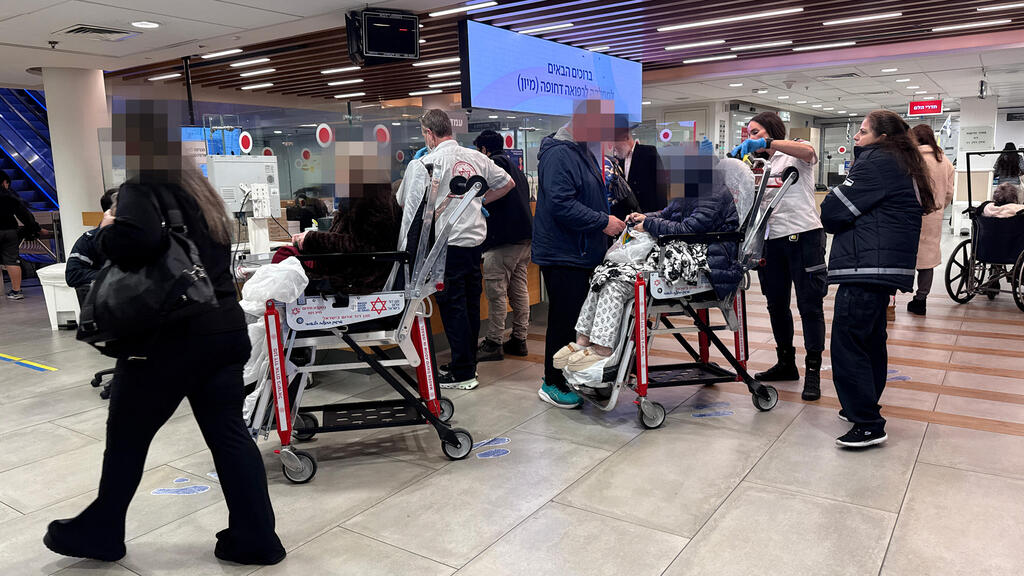 עומס ניכר בחדר המיון בשיבא בעונת מחלות החורף