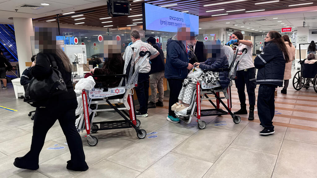 עומס ניכר בחדר המיון בשיבא בעונת מחלות החורף