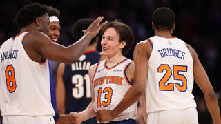 שחקני ניו-יורק ניקס חוגגים