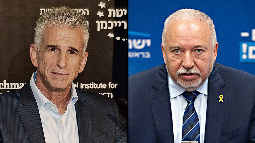 Давид Барнеа, Авигдор Либерман (Фото: Ярив Кац, Шалев Шалом) אביגדור ליברמן, דוד ברנע