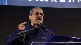 רוני אלשיך בעצרת המחאה המרכזית בכיכר הבימה