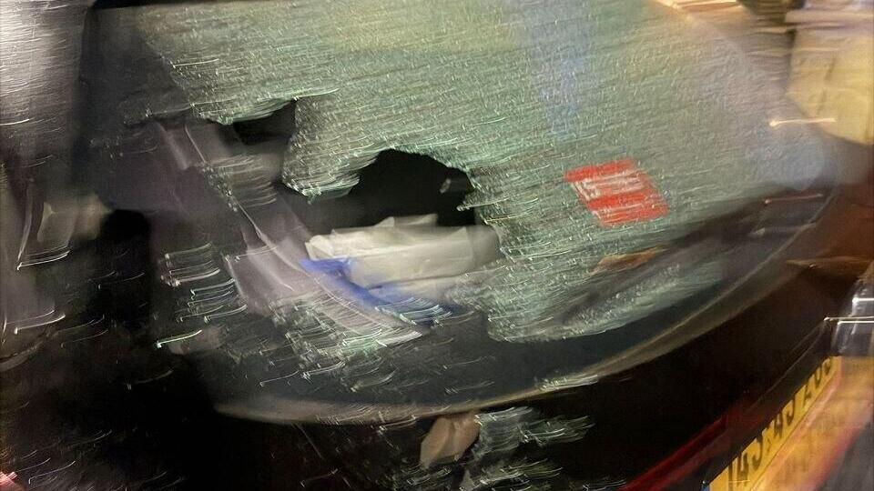 תיעוד מהצתת רכב ביישוב גבעות בר