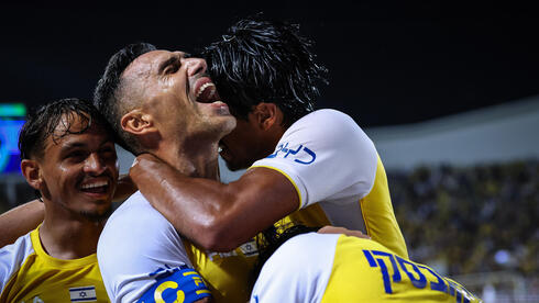 ערן זהבי חוגג שער במשחק האליפות של מכבי תל אביב, שהיה גם משחק הפרידה שלו מהקבוצה וממגרשי הכדורגל, ווינר שוט