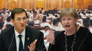 יועמ"שית ועדת חוץ וביטחון מירי פרנקל שור  יו"ר הוועדה בועז ביסמוט