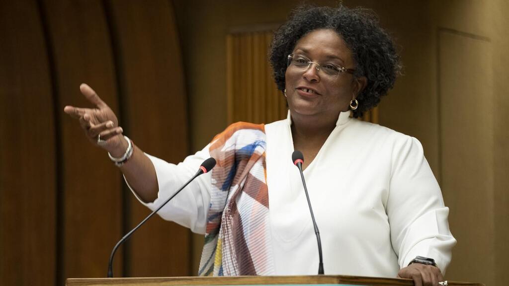 Barbados Prime Minister Mia Mottley calls for “climate justice” and said the fighting with Hamas and Hezbollah is a “distraction” from tackling global warming (Photo: UNCTAD) מיה מוטלי ראש ממשלת ברבדוס