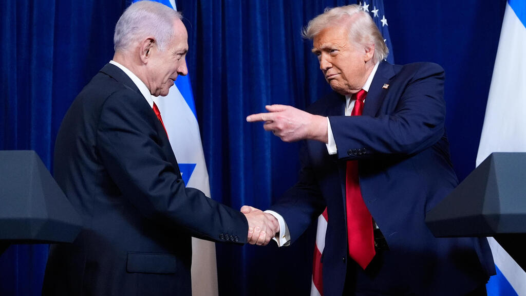 רה"מ נתניהו ו דונלד טראמפ ב מסע"ת ב מאר א-לאגו