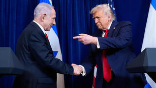 רה"מ נתניהו ו דונלד טראמפ ב מסע"ת ב מאר א-לאגו