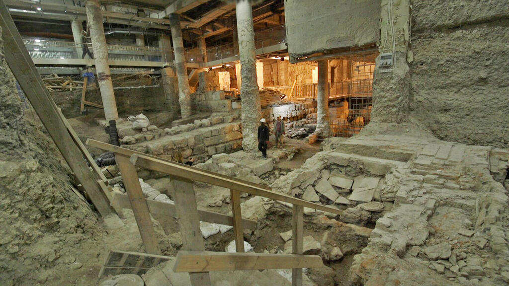 שטח החפירה שבו התגלה מקווה הטהרה