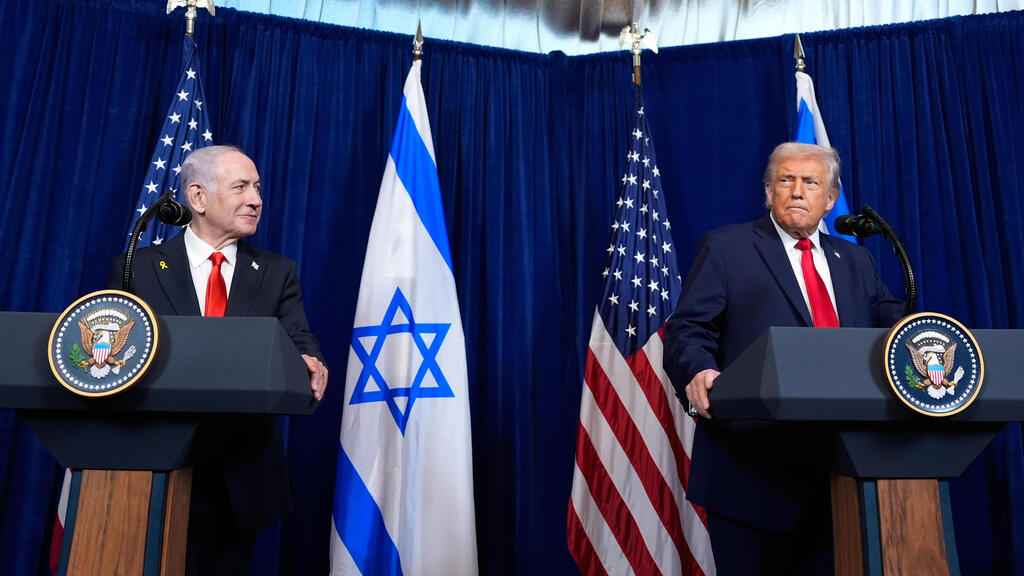 רה"מ נתניהו ו דונלד טראמפ ב מסע"ת ב מאר א-לאגו